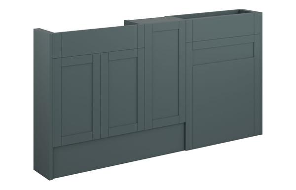 Abbi 1536mm Slim Basin  WC & 1 Door Unit Pack - Matt Green Camo (Grey Cab)